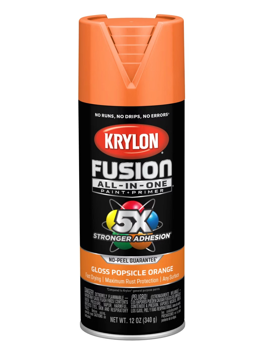 Krylon 2718 Gloss Popsicle Orange  Fusion All-In-One Paint & Primer - 12 oz