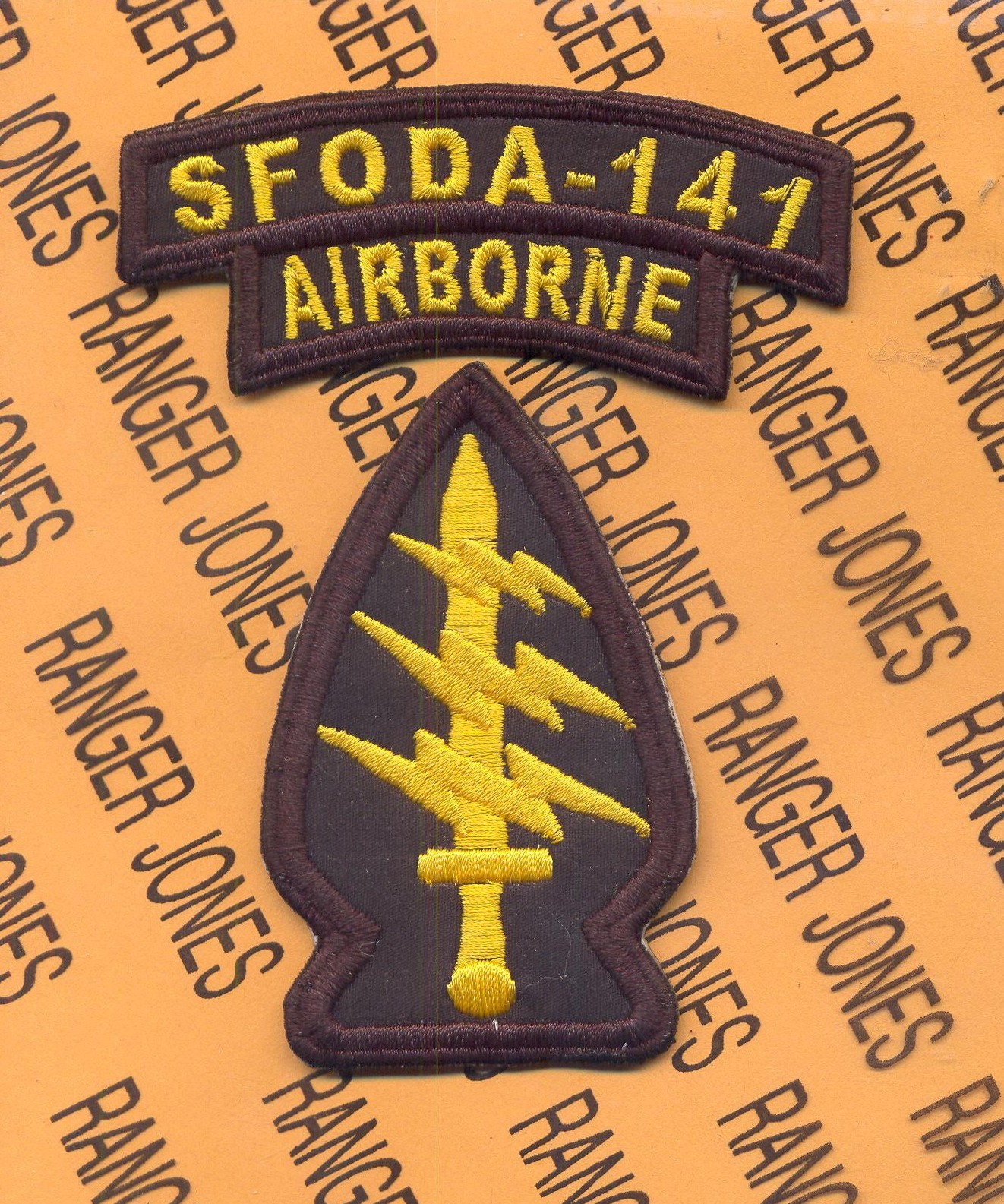 1st Special Forces Group Airborne SFGA ODA-141 patch tab set