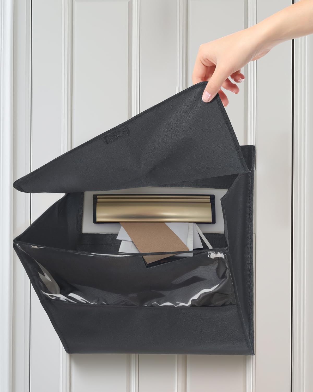 Mail Slot Catcher for Door, Large Capacity Letter Catcher Letterbox Catcher, Fro