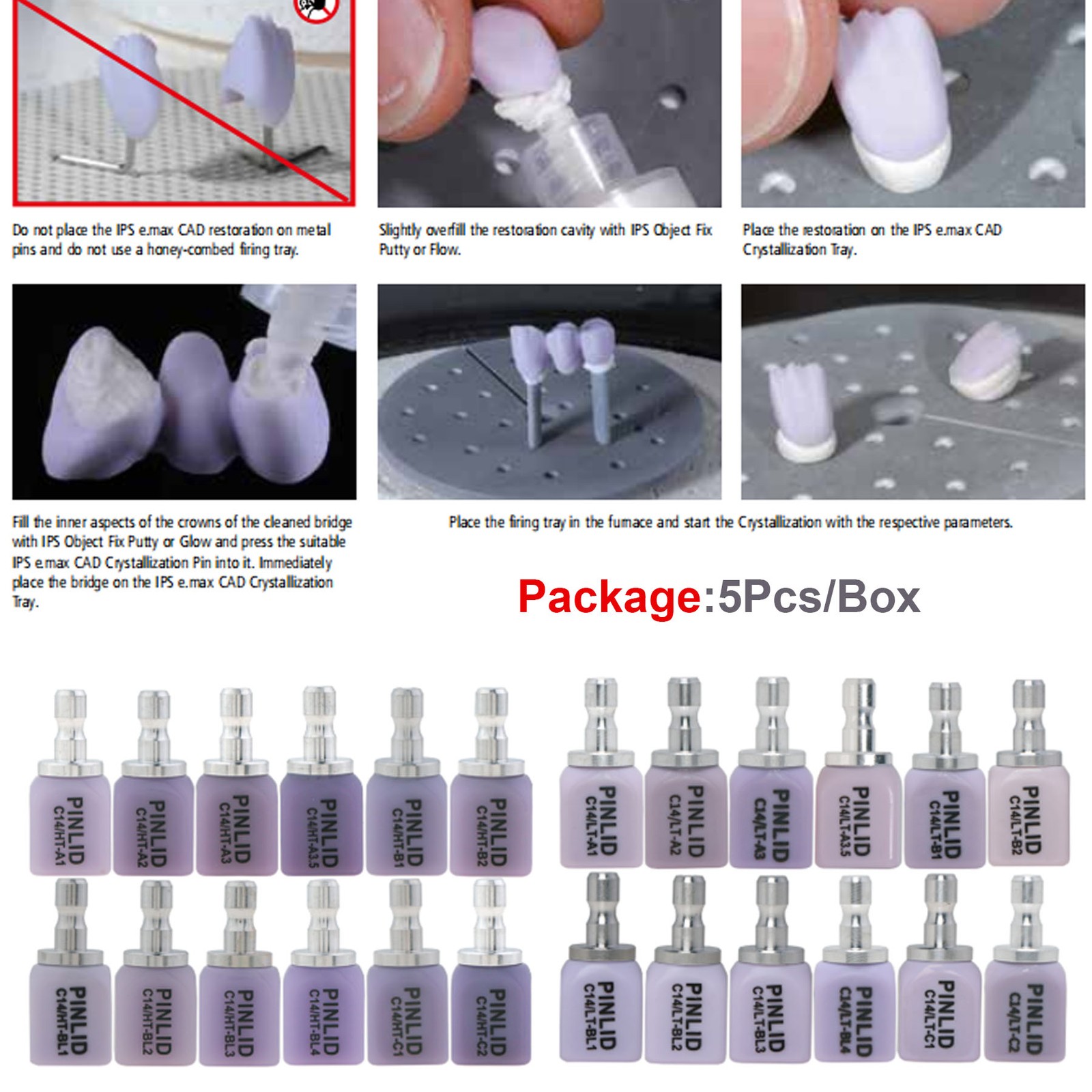 US C14 Dental Lithium Dislicate Block For Sirona Cerec IPS e.max CAD CEREC Block
