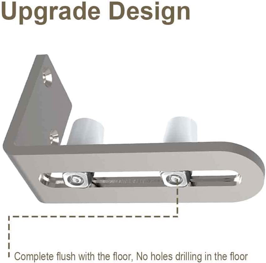 1/2/3/4Pack Stainless Steel Adjustable Floor Guide Wall Mount Stay Roller Guides