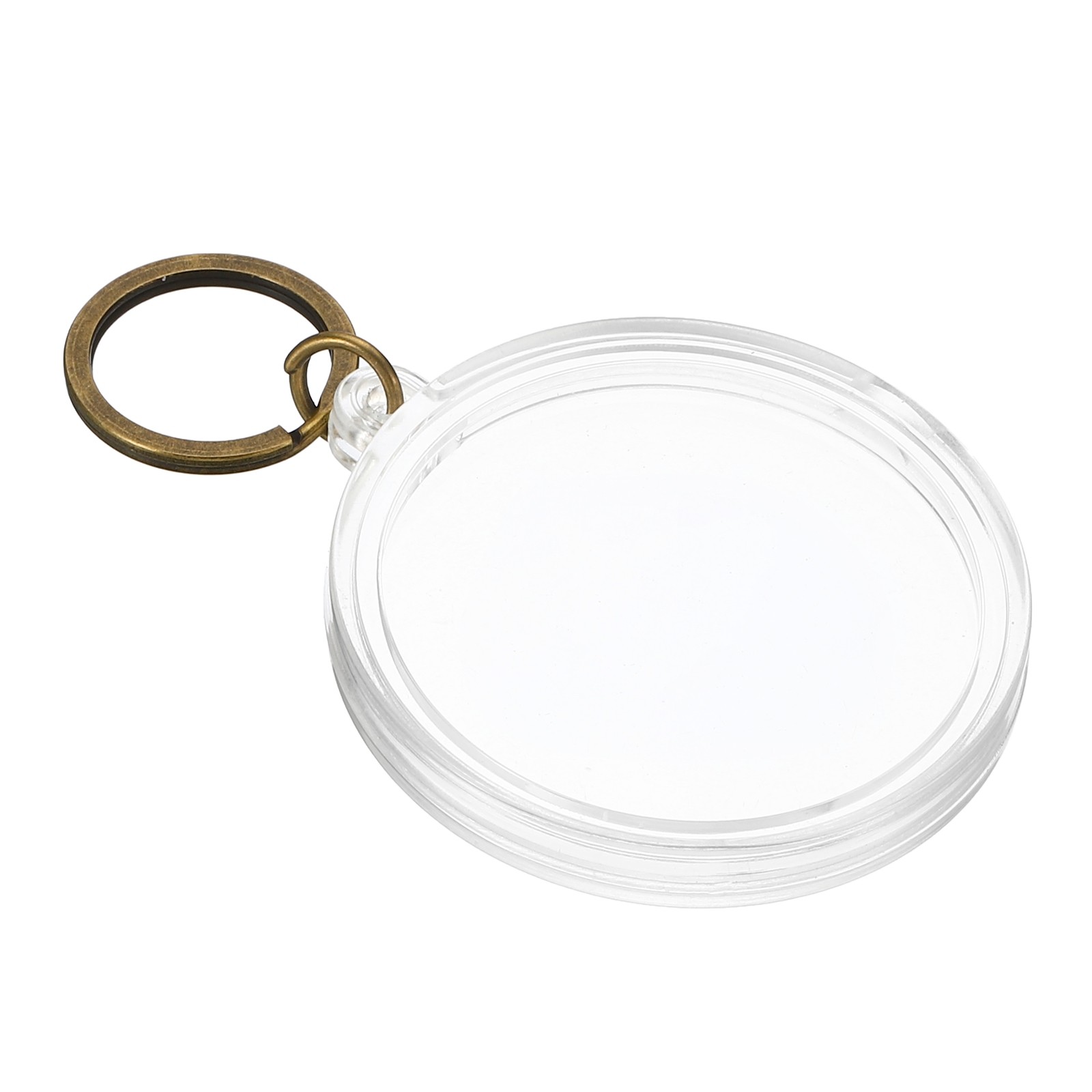Plastic Coin Holder Keychain, Coin Case with Key Ring for Coins, Bronze