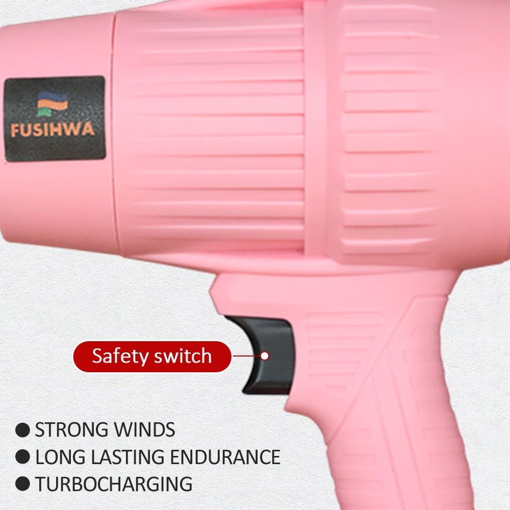 Handheld Mini Cordless Leaf Blower, 21V Battery Small pink