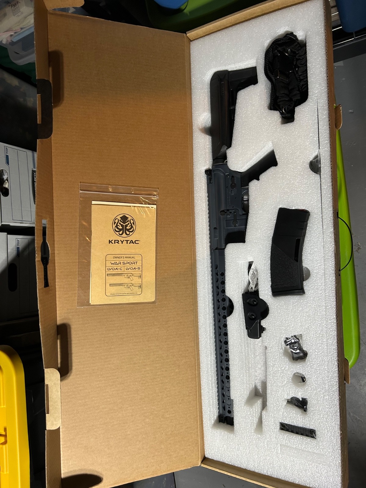 Airsoft - Krytac War Sport LVOA-C (Combat Grey) and accessories.