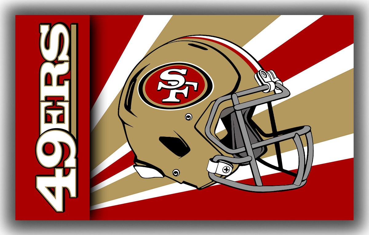 Football Team Souvenir Custom Flag 90x150cm 3x5ft 49ers Helmet Home Decor Flag