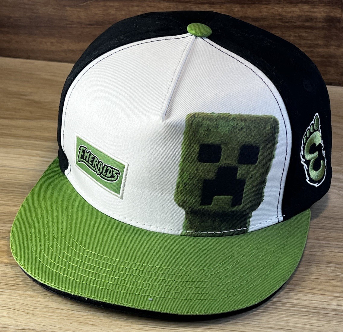 Eugene Emeralds Ems Limited Minecraft Movie Promo Snapback Hat MiLB Creeper RARE