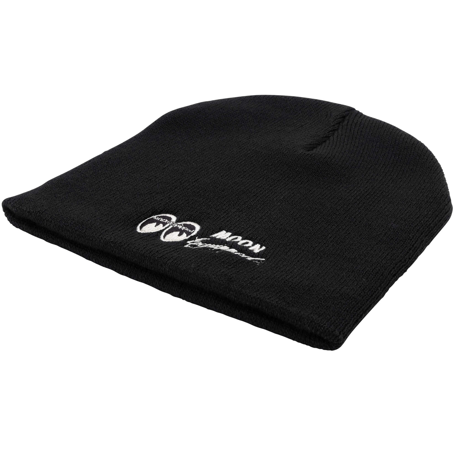 Mooneyes MOON Equipped Embroidered Short Beanie - Black