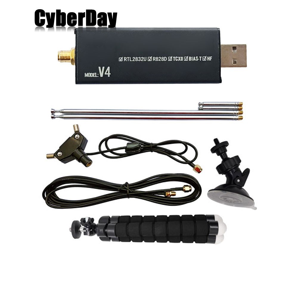 Original Blog V4 SDR Dongle 500KHz-1.766GHz R828D RTL2832U 1PPM with USB-A Port