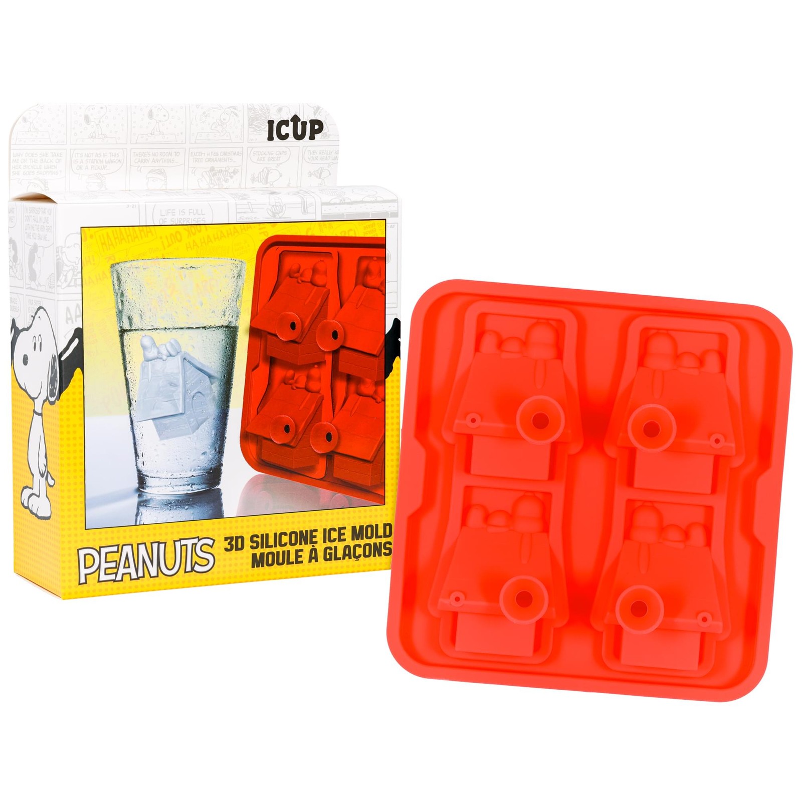Peanuts Snoopy Doghouse Molded Silicone Ice Cube Tray | Makes 4