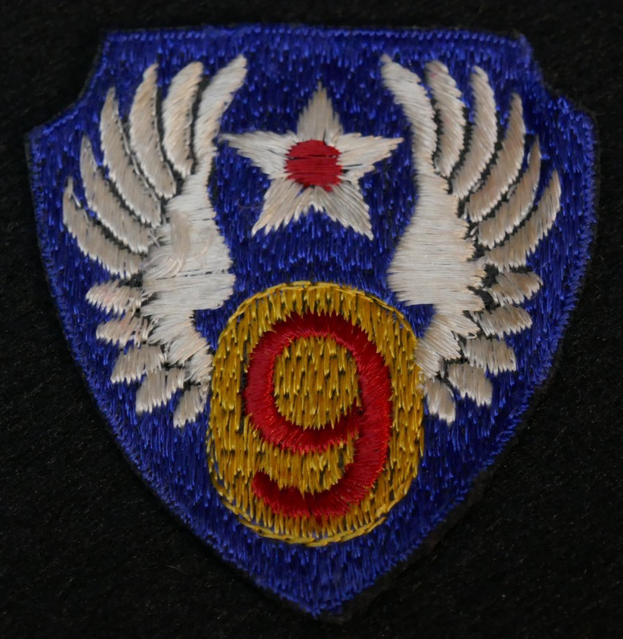 WWII USAAF 9th Ninth Army Air Force SSI Shoulder Patch English Theater Made Type