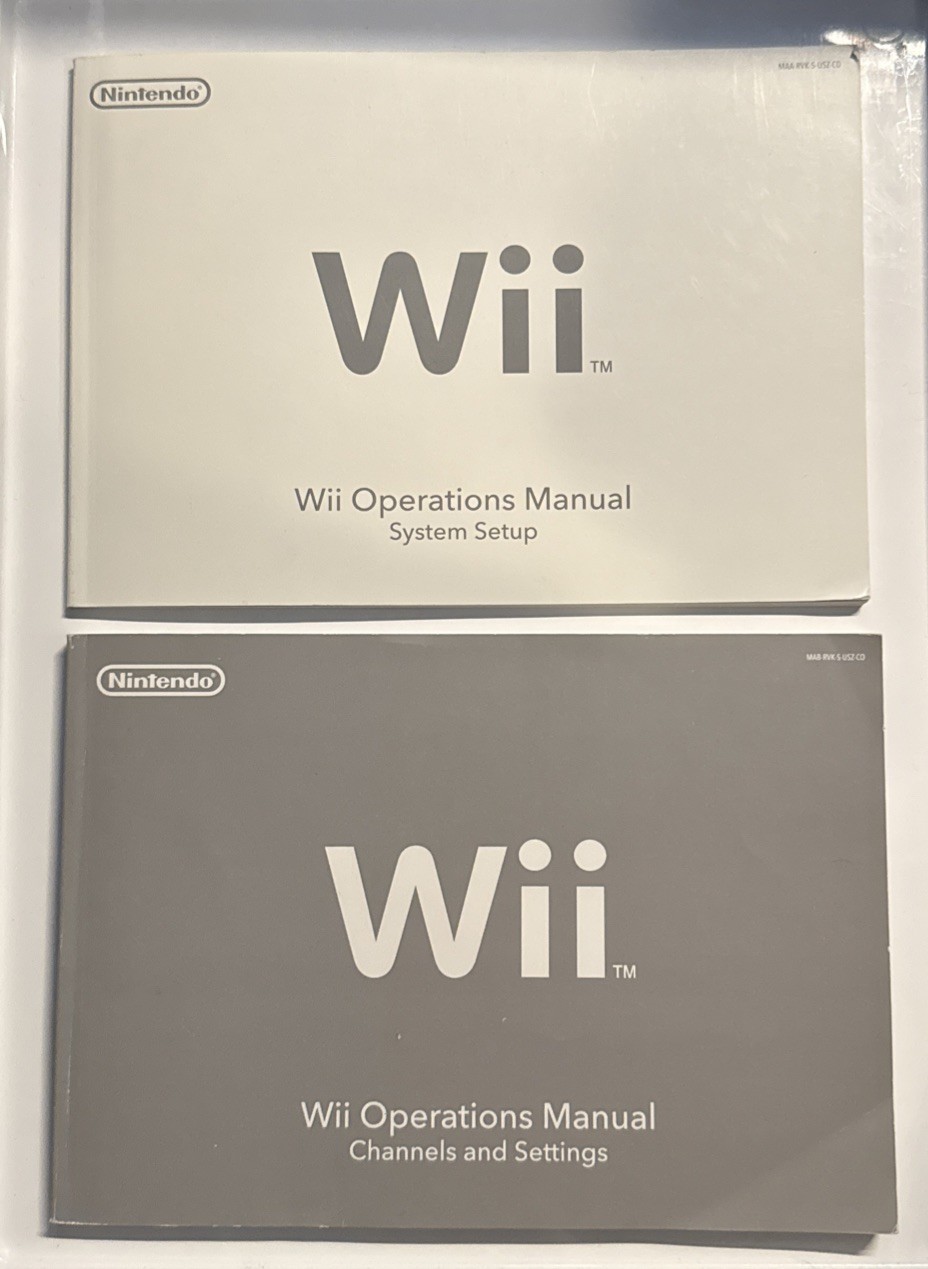 Original Nintendo Wii Owners Operations Manuals With Other Paperwork