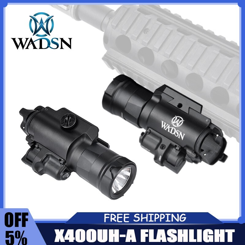 Tactical X400UH-A X400 Tactical Red Laser Flashlight Metal Airsoft Weapon Light