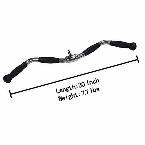 LAT Bar Cable Machine Attachment, Curl Pulldown Bar with Full Rotation and