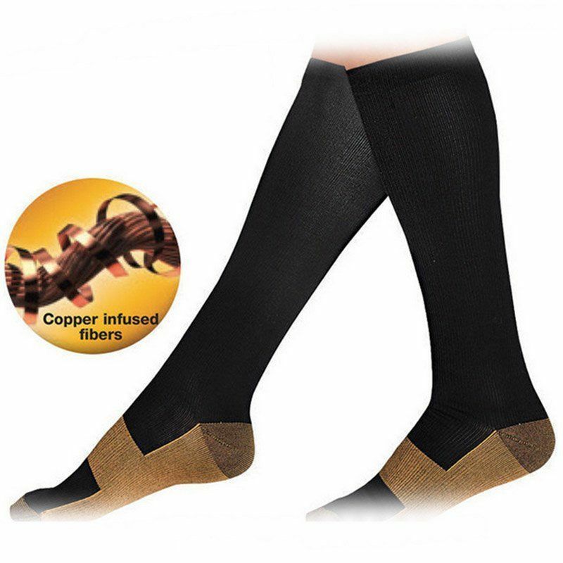 Copper Compression Socks 20-30mmHg Graduated Support Men's Women's S-XXL 10 Pair