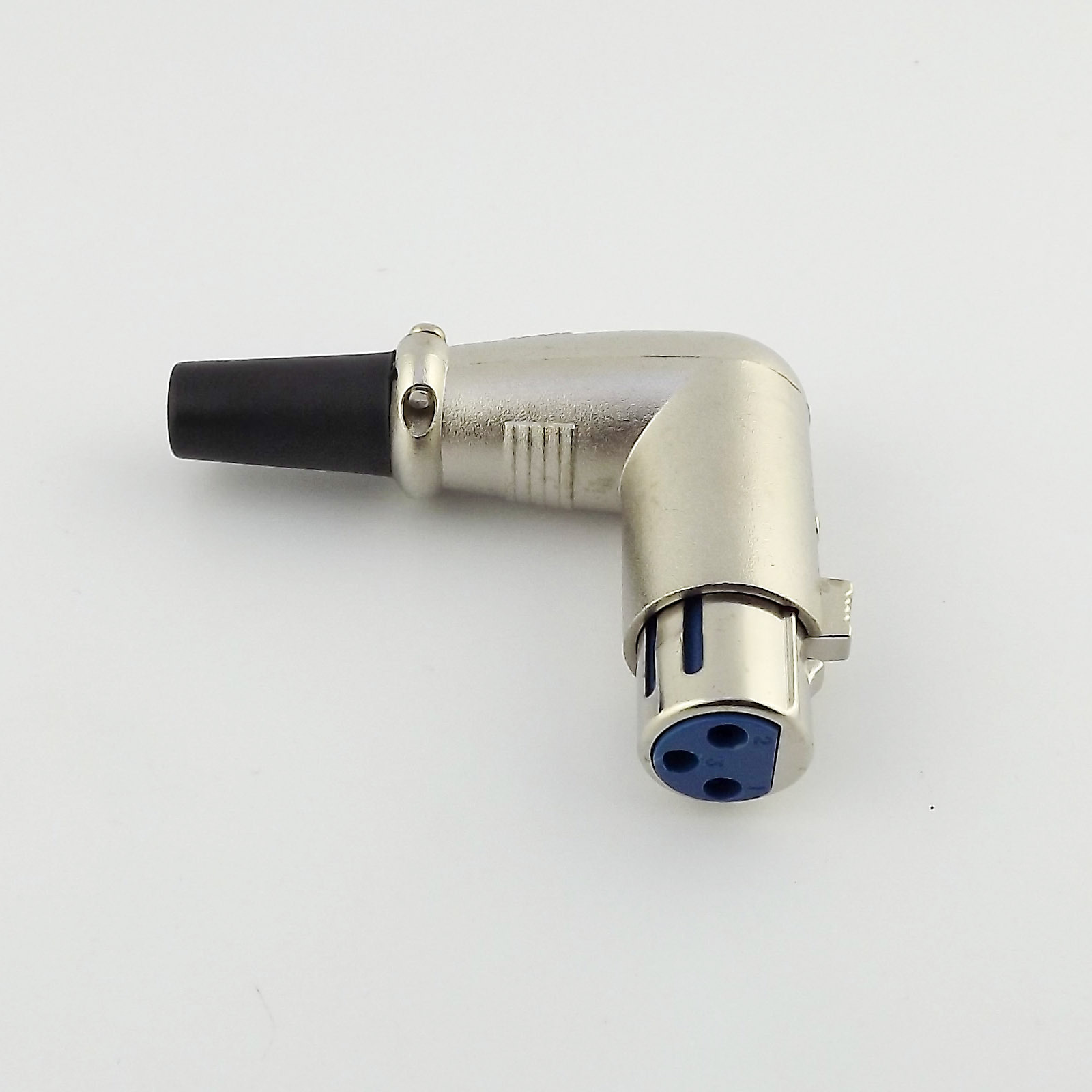 Microphone Balanced Right Angle 3 Pin XLR Female Socket Connector Cord Adapter