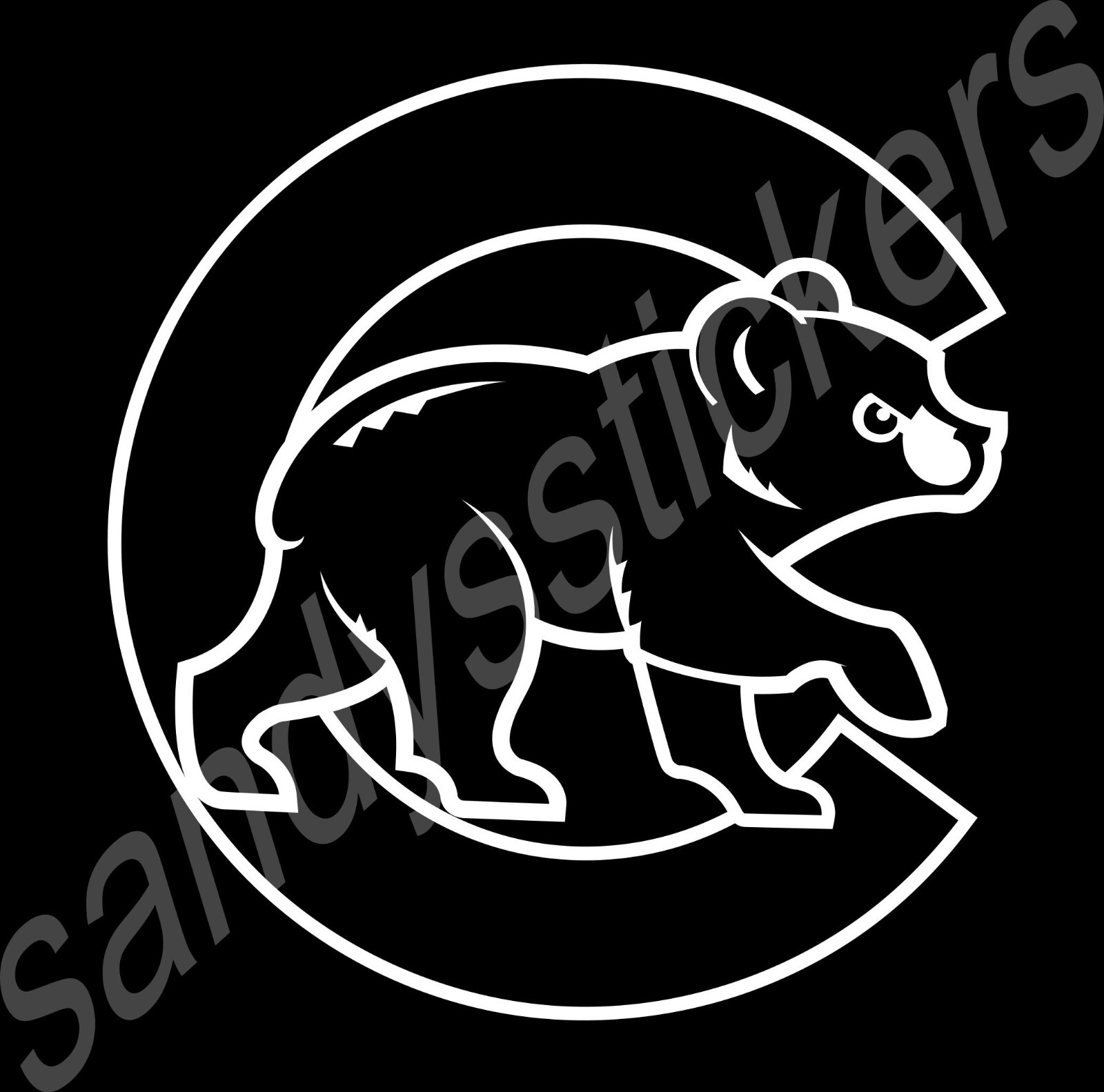 2 Chicago Cubs Vinyl Decals Stickers - 6" or 4"  or 3" Tall - Many colors