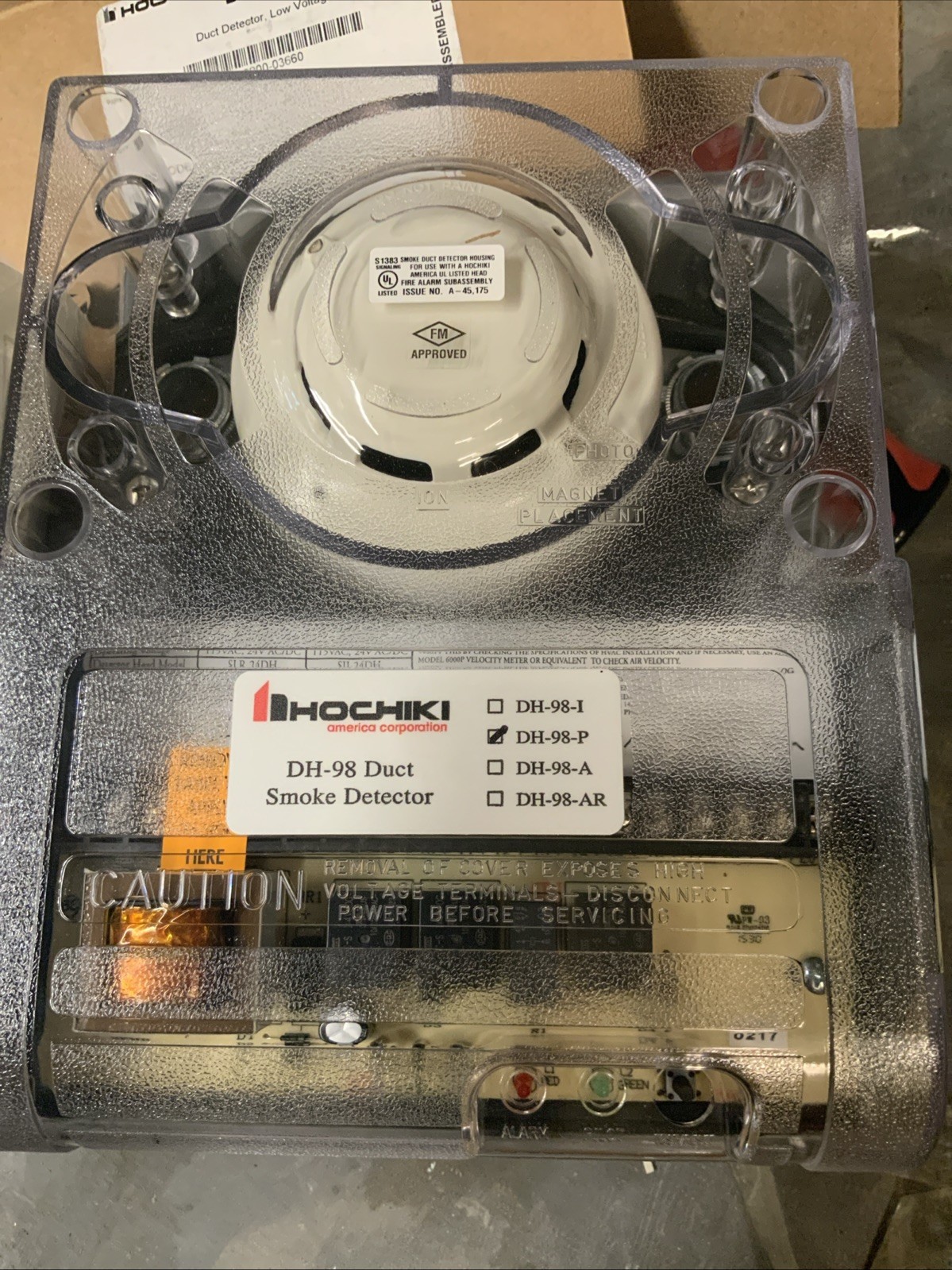Hochiki DH-98-P  Photoelectric Duct Smoke Detector NEW IN BOX
