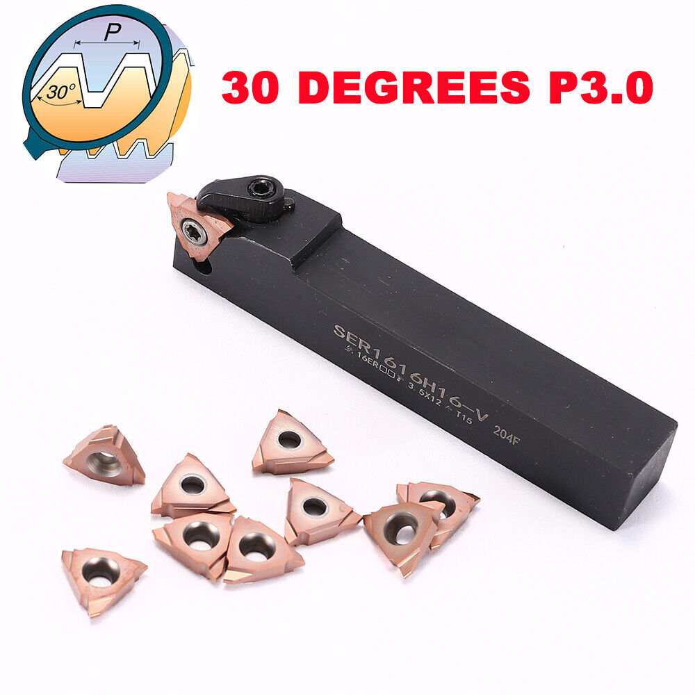 10PC16VER 2.0TR 3.0TR 16VNR Upright mounted threaded insert 30° 2 3mm Triangle