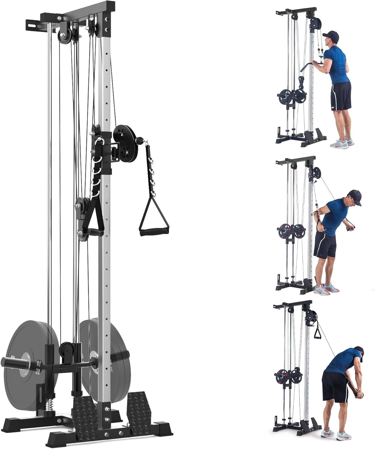 LAT Pulldown Machine LAT Cable Machine and Pulley Station Workout Gym Wall Mount