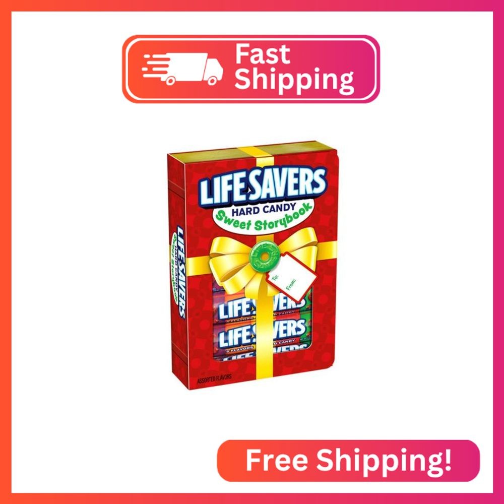 LIFE SAVERS 5 Flavors Sweet Storybook Gift Box, 1.14-Ounce Roll (6 Rolls of Cand