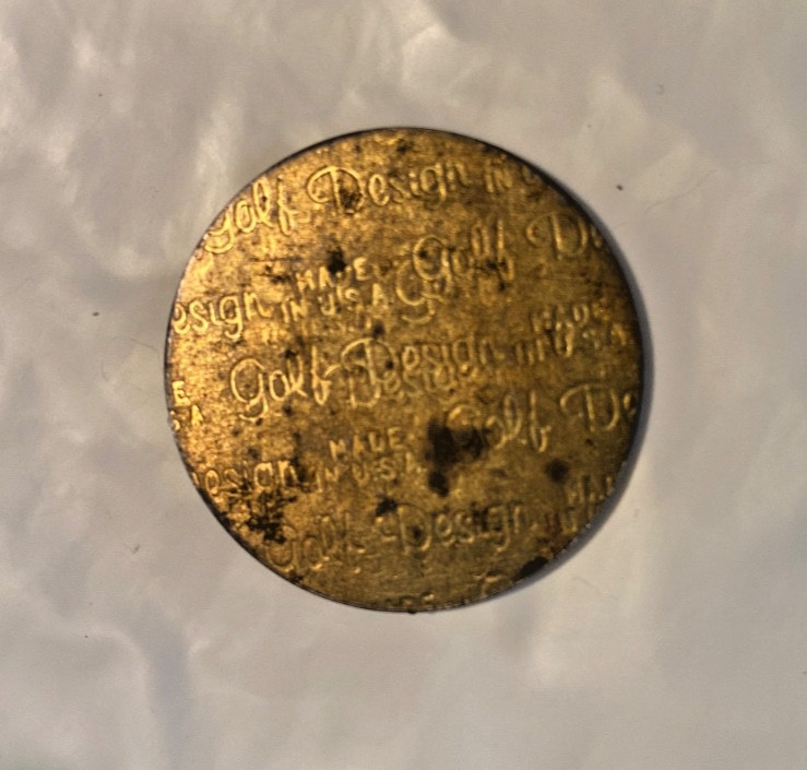 THE UNIVERSITY of TOLEDO, OHIO-1" coin style Ball Marker. OLD SCHOOL.