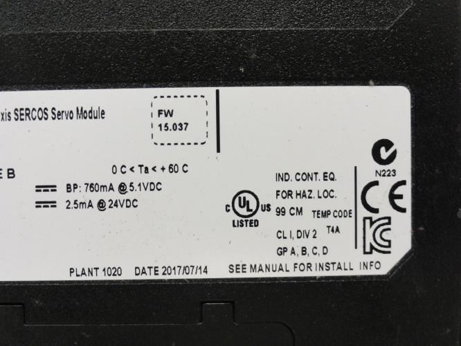 194349 Old-Stock; Allen-Bradley 1756-M08SE Interface Module; 2.5mA; 24VDC