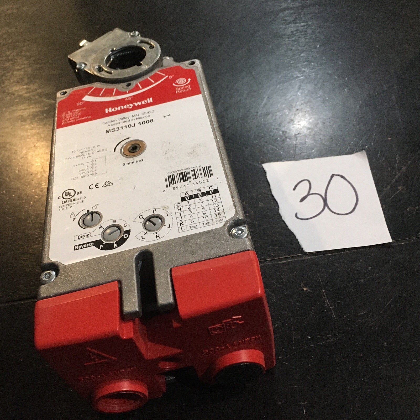 HONEYWELL MS3110J 1008 Direct Coupled Actuator