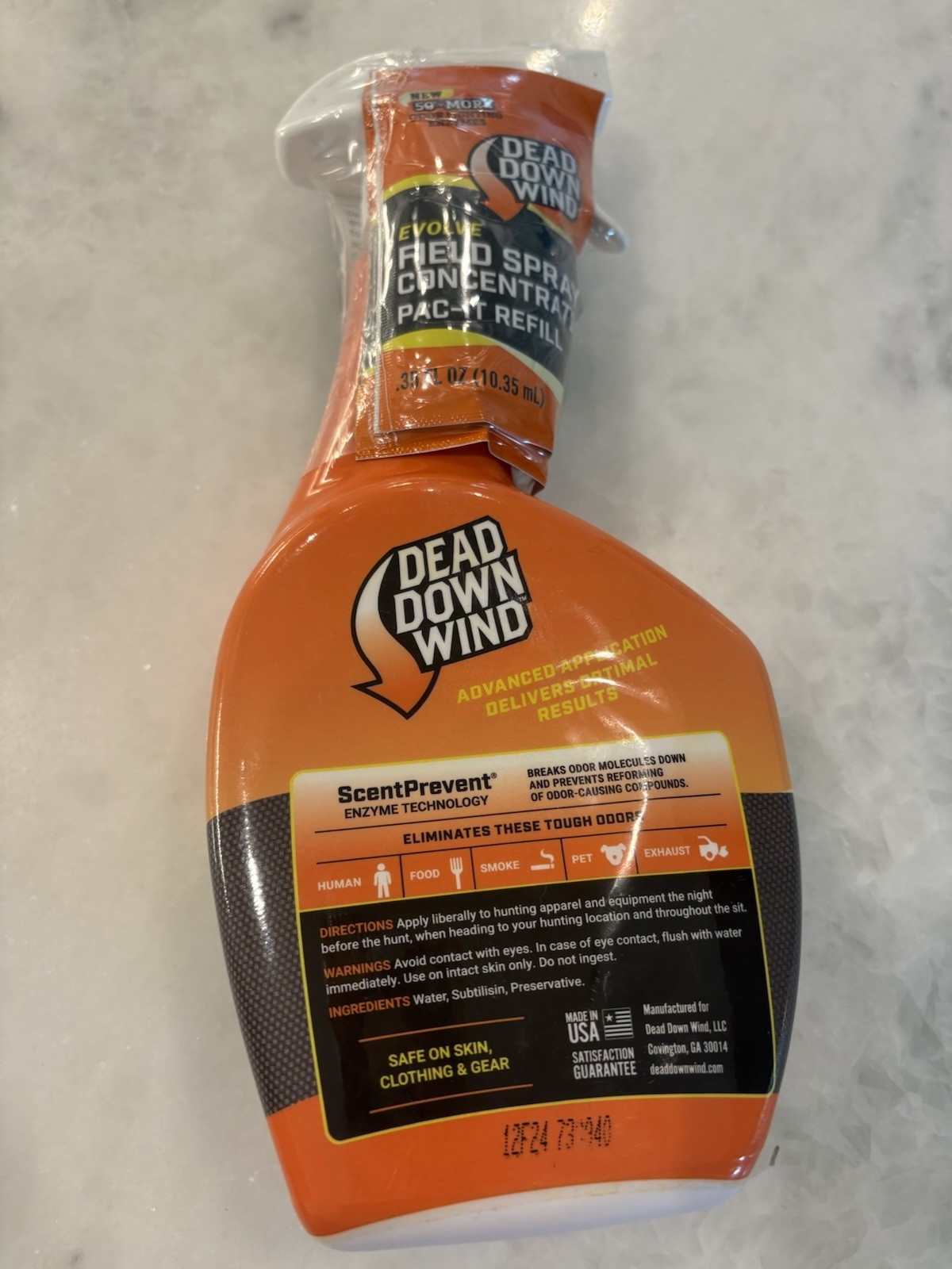 Dead Down Wind Odor Eliminating Unscented 32oz Evolve Field Spray +3 Refills