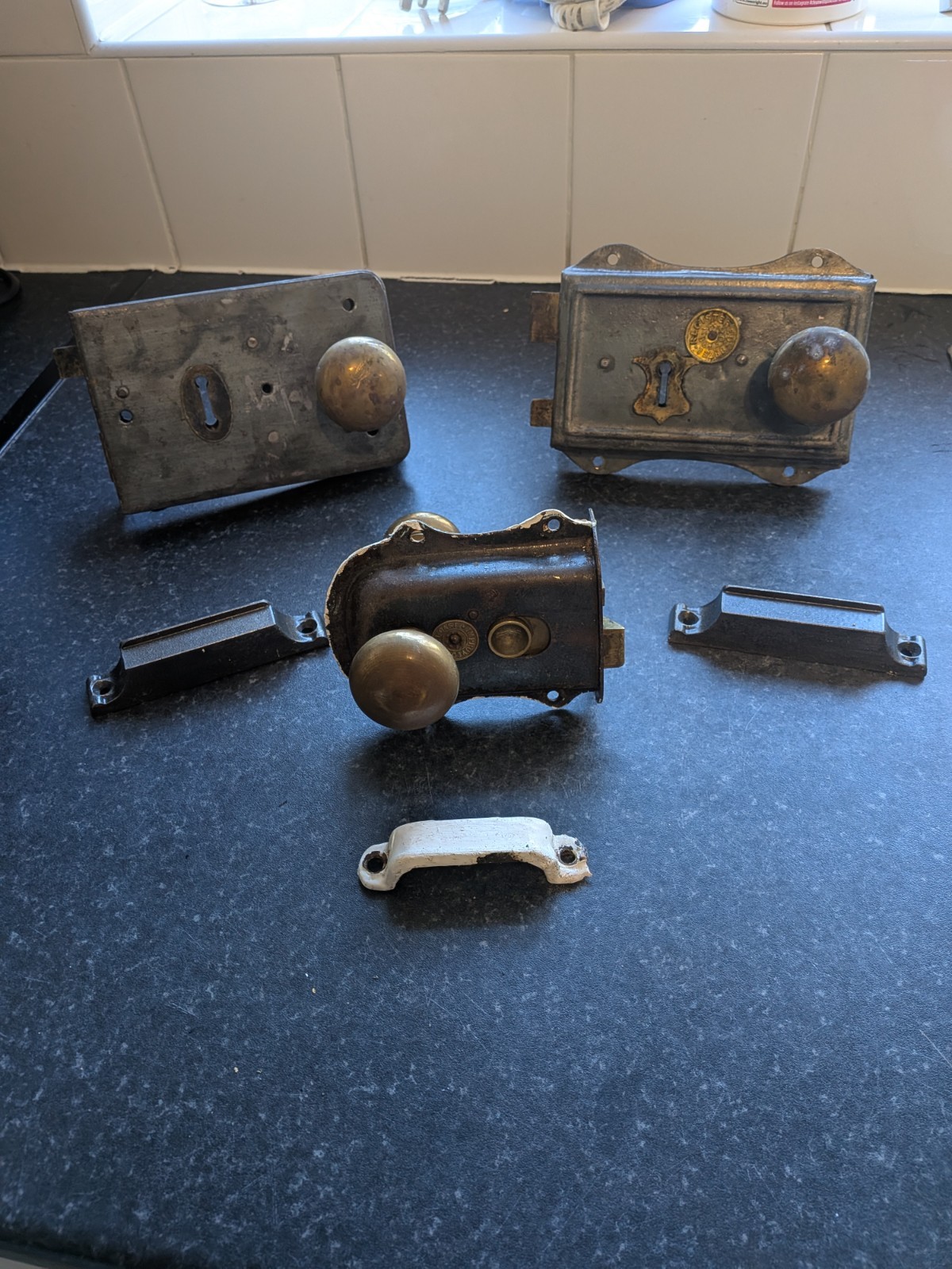 Old Door Locks X3 Reclaimed Condition No Keys Presant