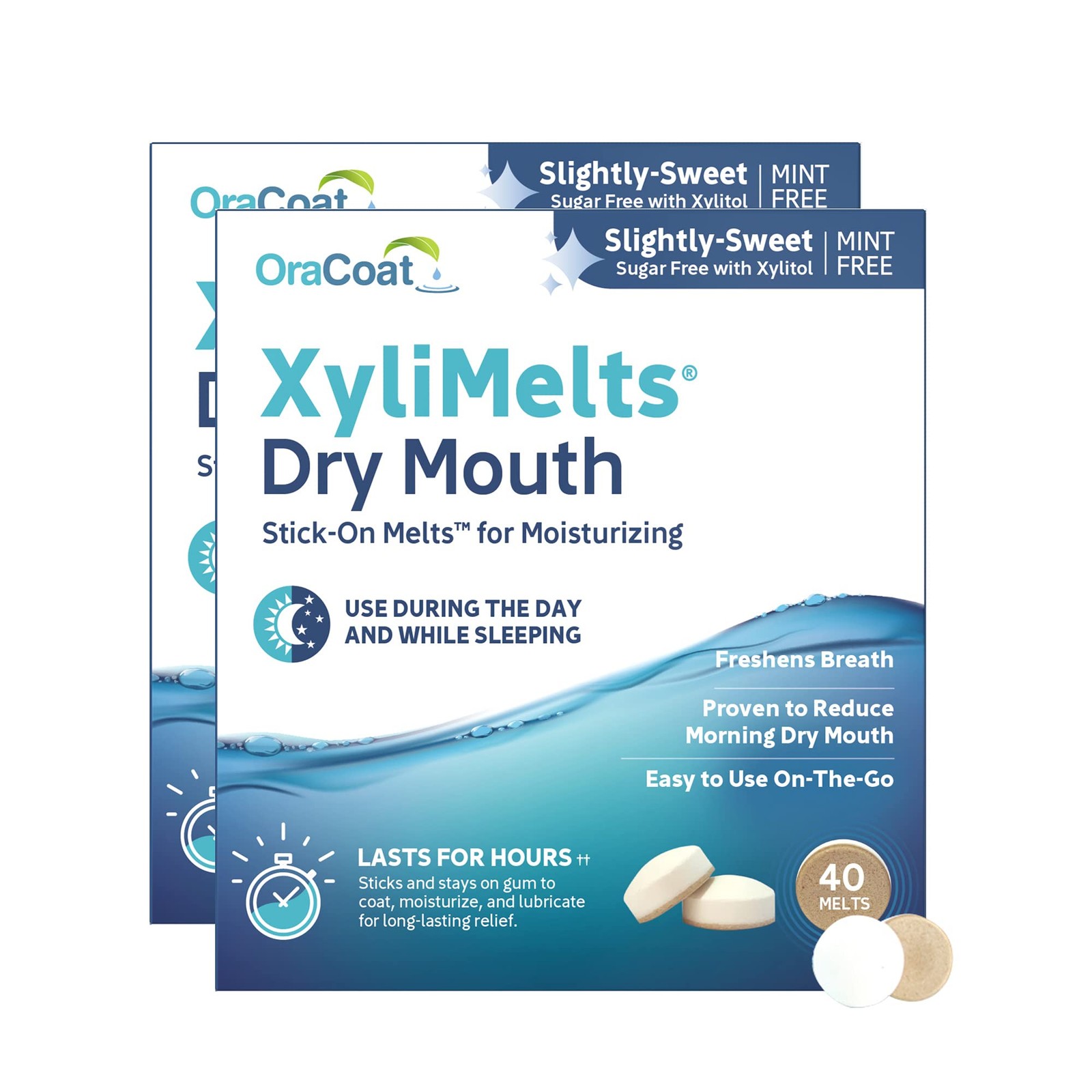 Oracoat XyliMelts for Dry Mouth Night Time or Day - Moisturizing Dry Mouth Ad...
