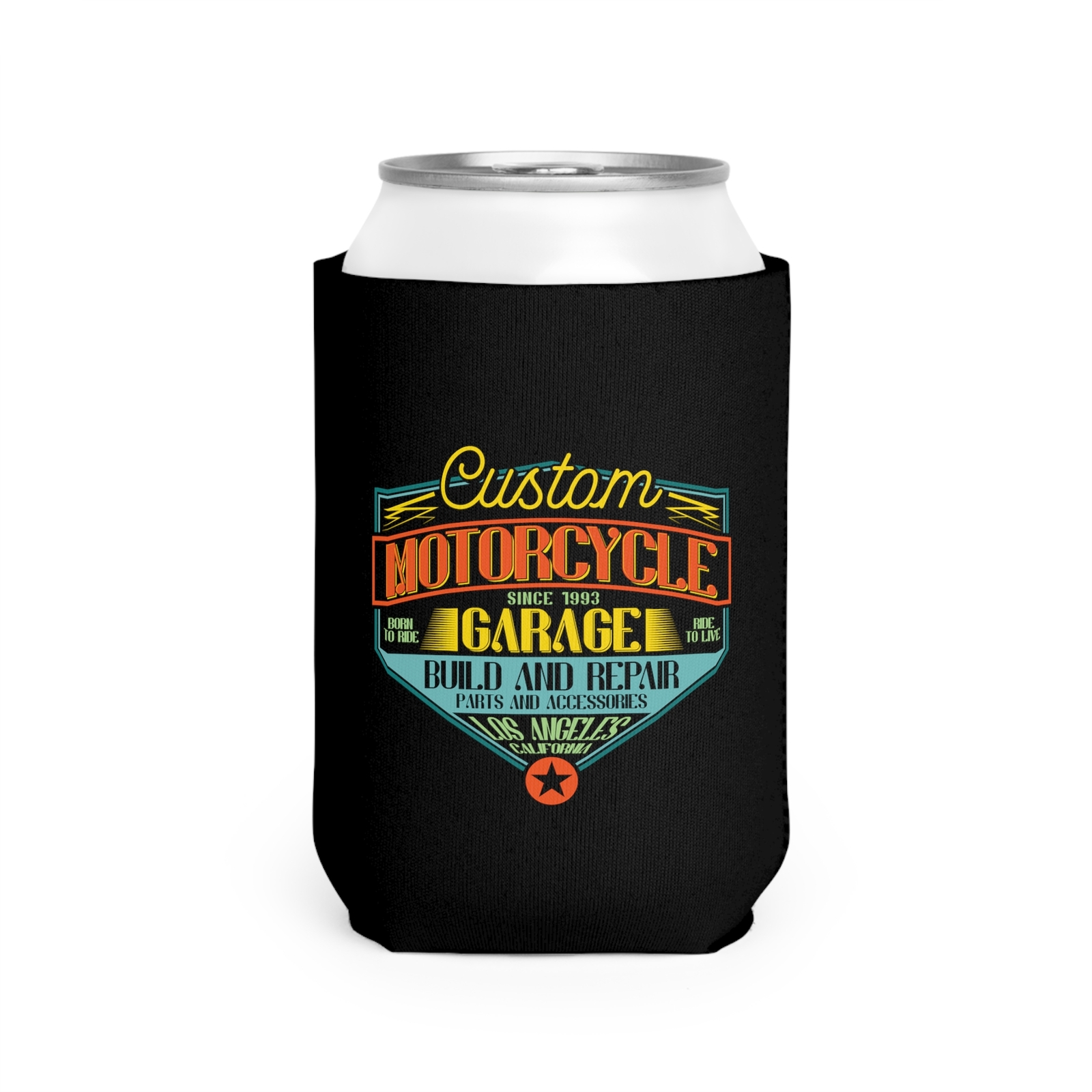Custom Motorcycle Garage - Can Cooler Sleeve