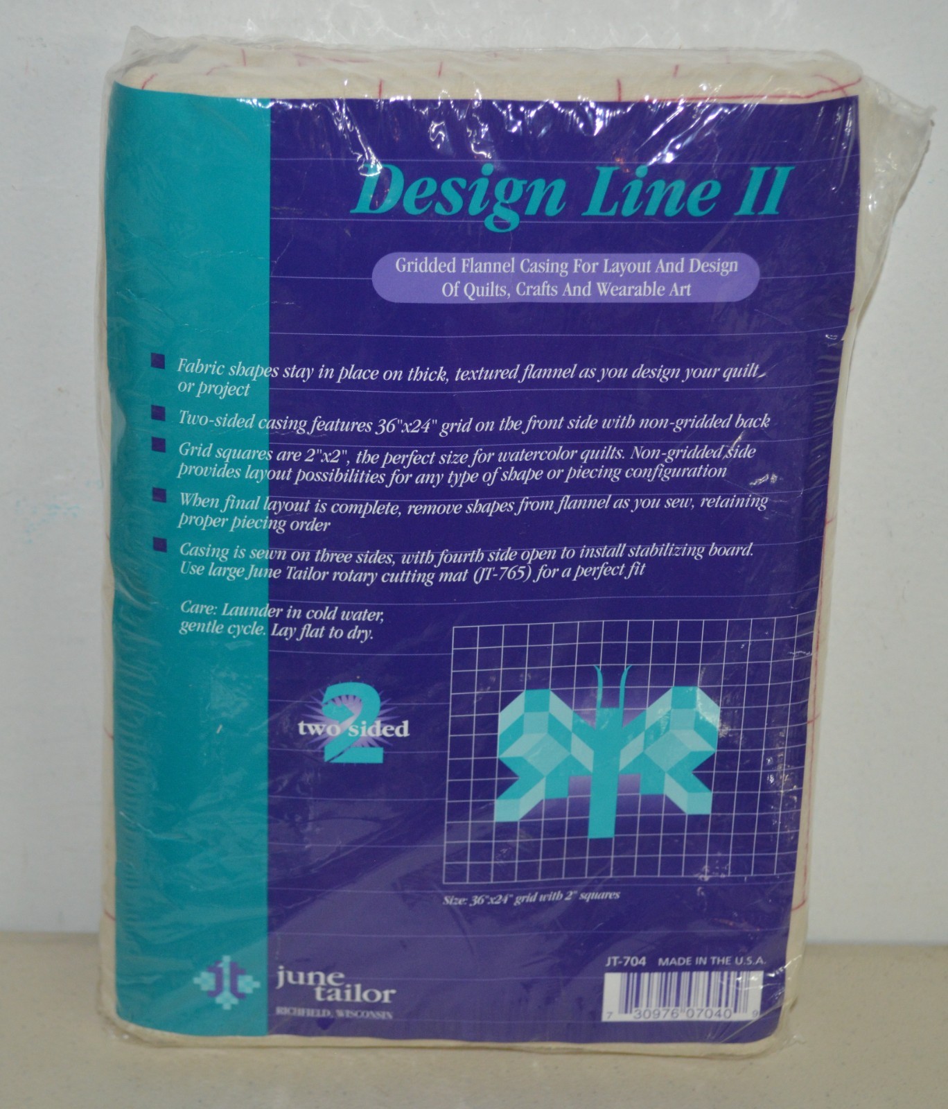 June Tailor Design Line II Gridded flannel casing For layout & design Quilt NEW