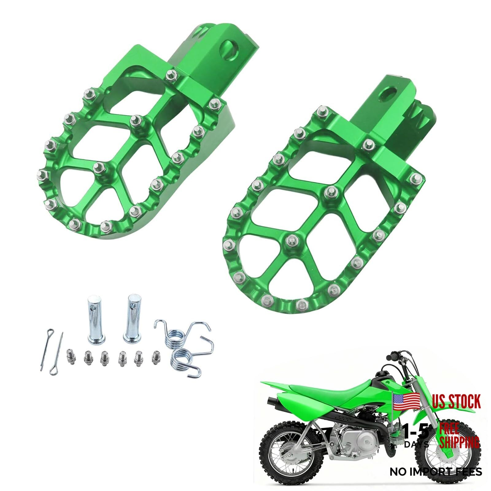Motorcycle CNC aluminium Foot Pegs Rests Footpegs For CRF50 CRF70 CRF110 Green