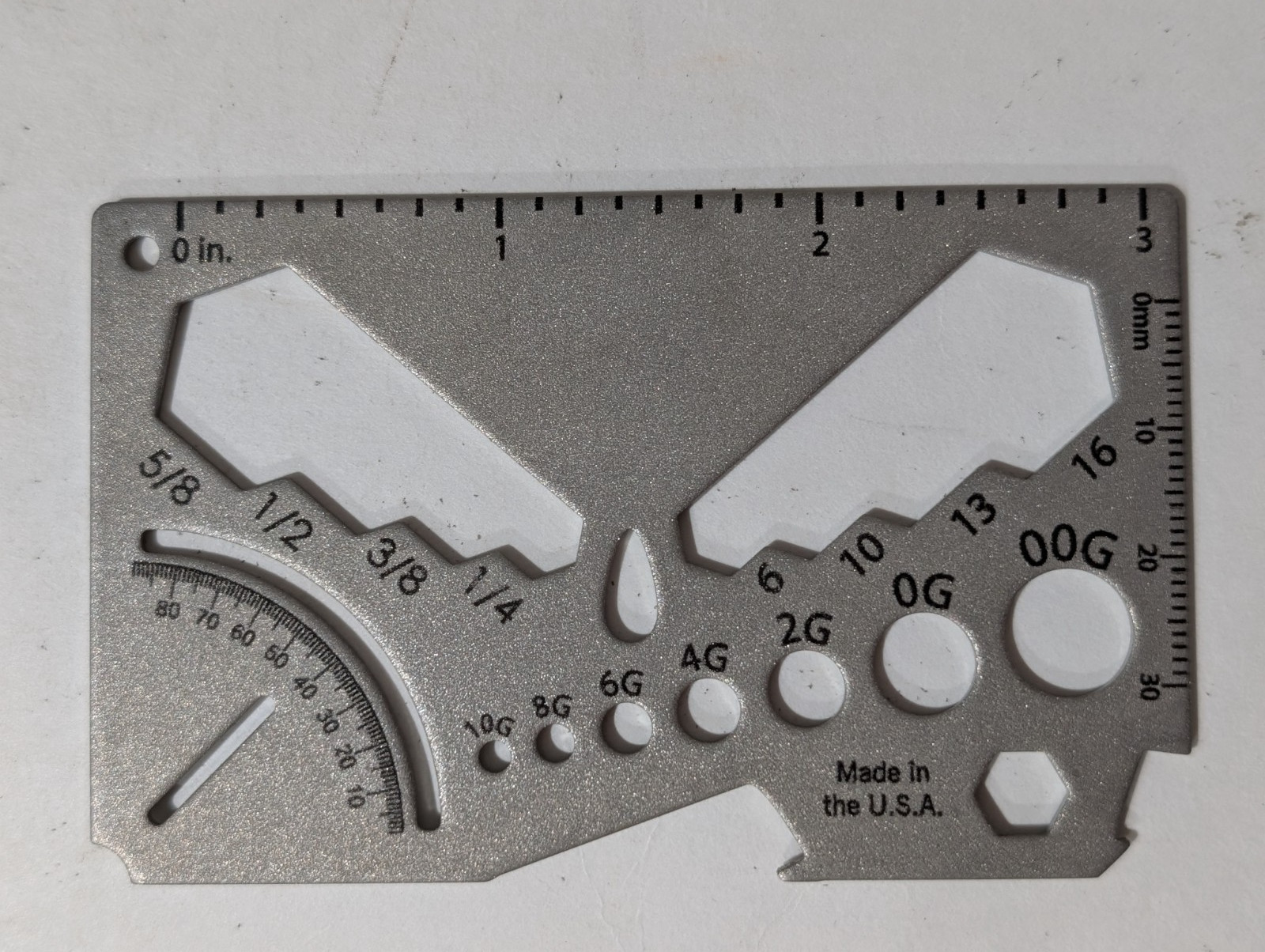 Wallet Multi tool Credit Card Size Stainless Steel Made In USA. New No Packaging