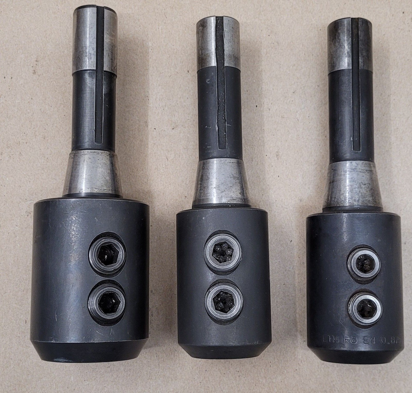ETM R8 End Mill Holders – Set of 3 – Various Sizes