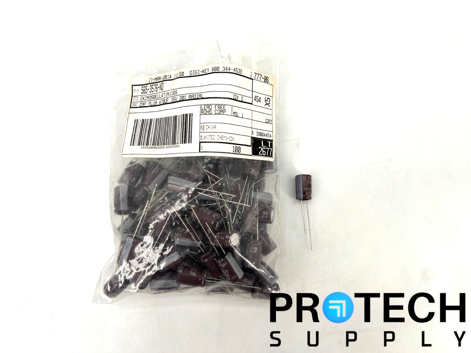 (Pack of 89) Chemi-Con EKZM350ELL471MJ16S Aluminum Capacitor NEW with WARRANTY