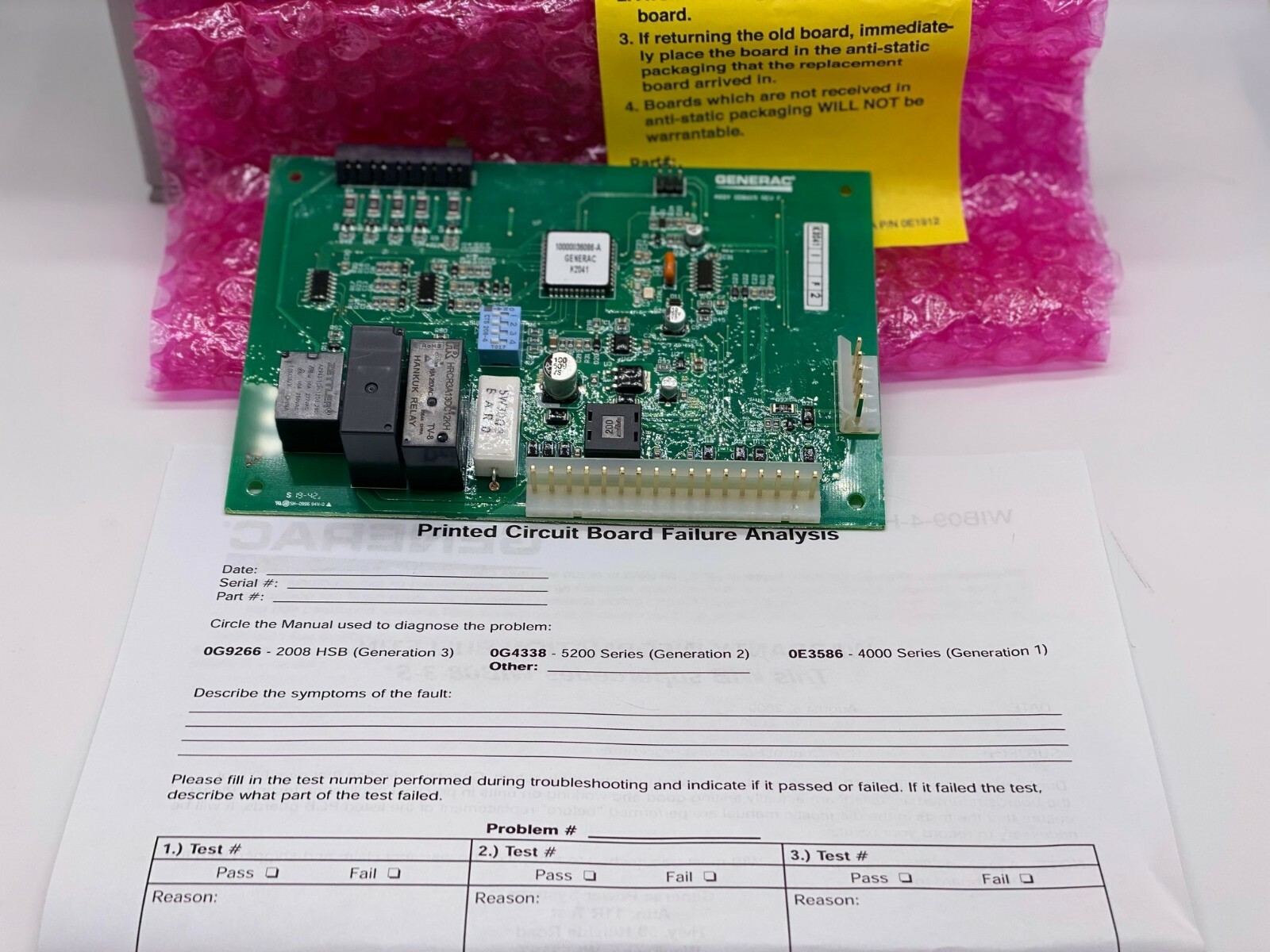 GENUINE GENERAC 0D86150SRV Control Board SAME DAY SHIPPING