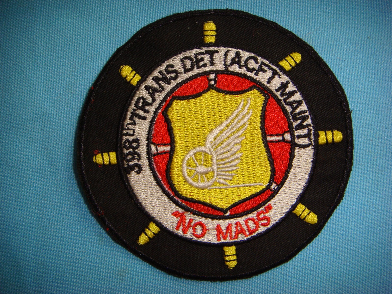 VIETNAM WAR PATCH, US 398th TRANSPORTATION DET.  AIRCRAFT MAINTENANCE NOMADS