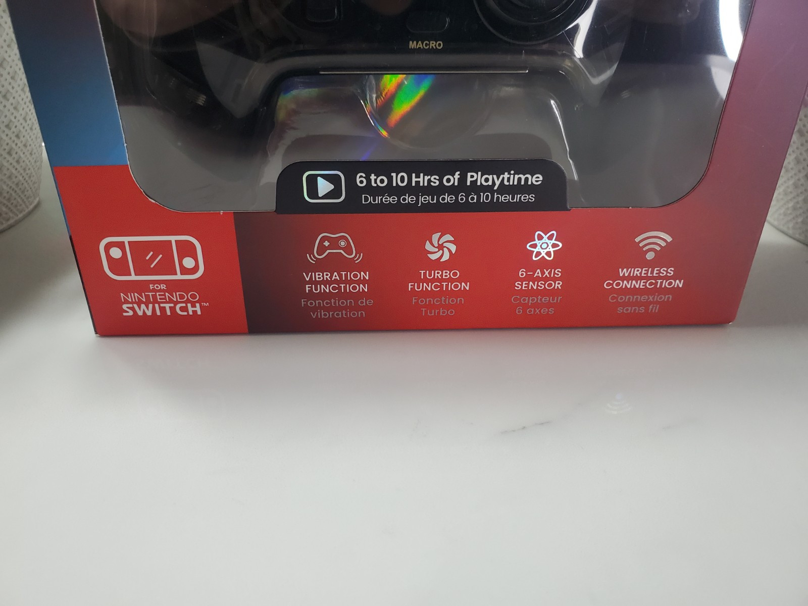 Nintendo Switch Wireless LED Gaming Remote 🎮 Black Clear With Lights ~ New