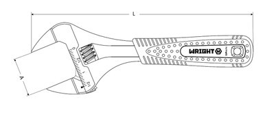 Wright Tool 9AG06X Adj Wrench, X-Wide Capacity Slim Jaws, Cushion Grip - 6"