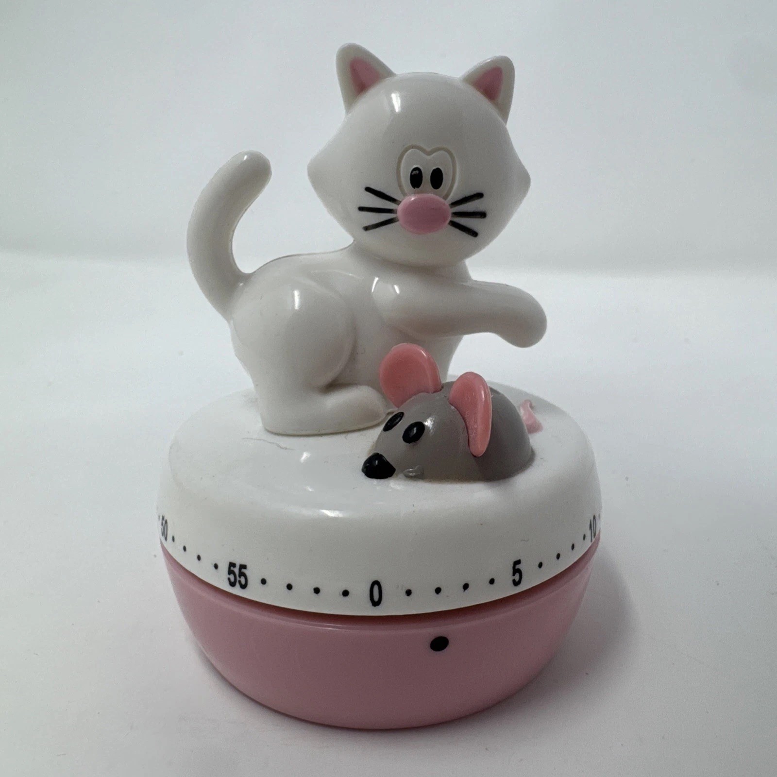 Scaredy Kat! Pink JOIE MSC International Meow Cat And Mouse 60m Timer Works!