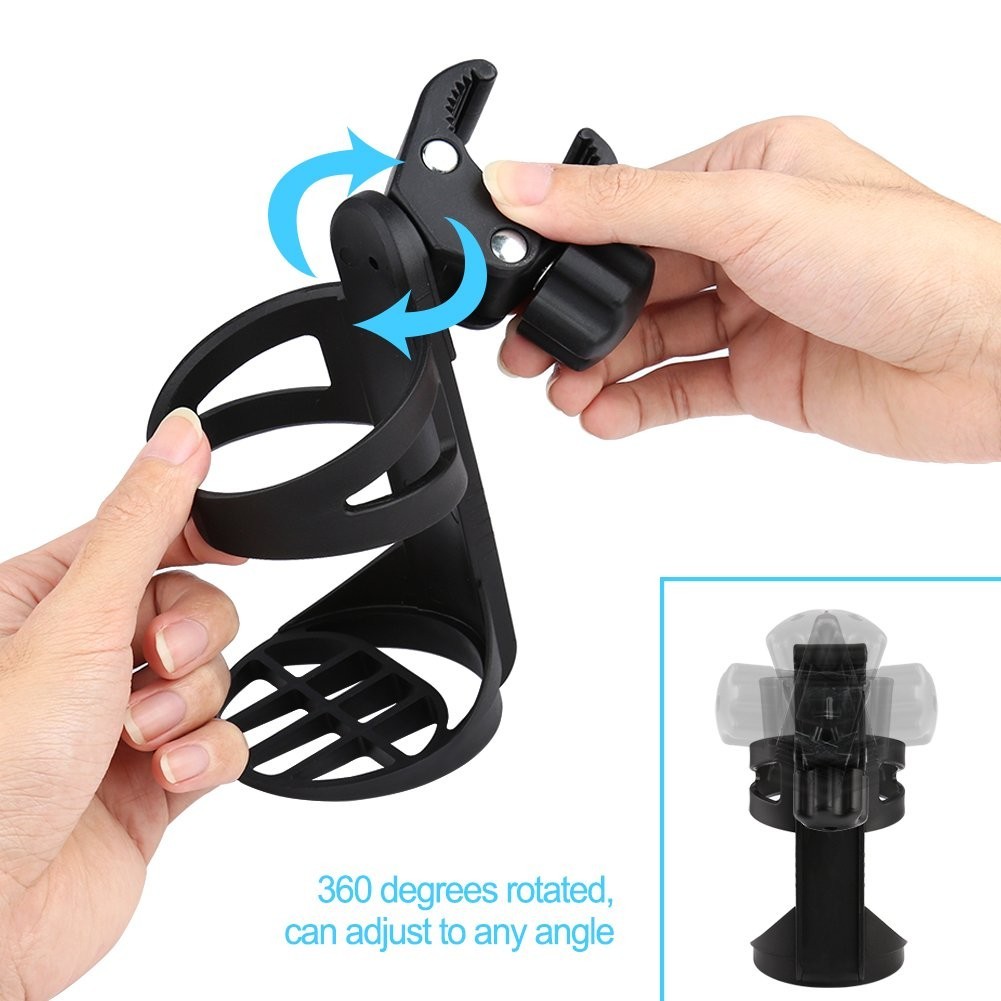 Lightweight ABS Universal Cup Holder for Strollers, Bikes, & Wheelchairs