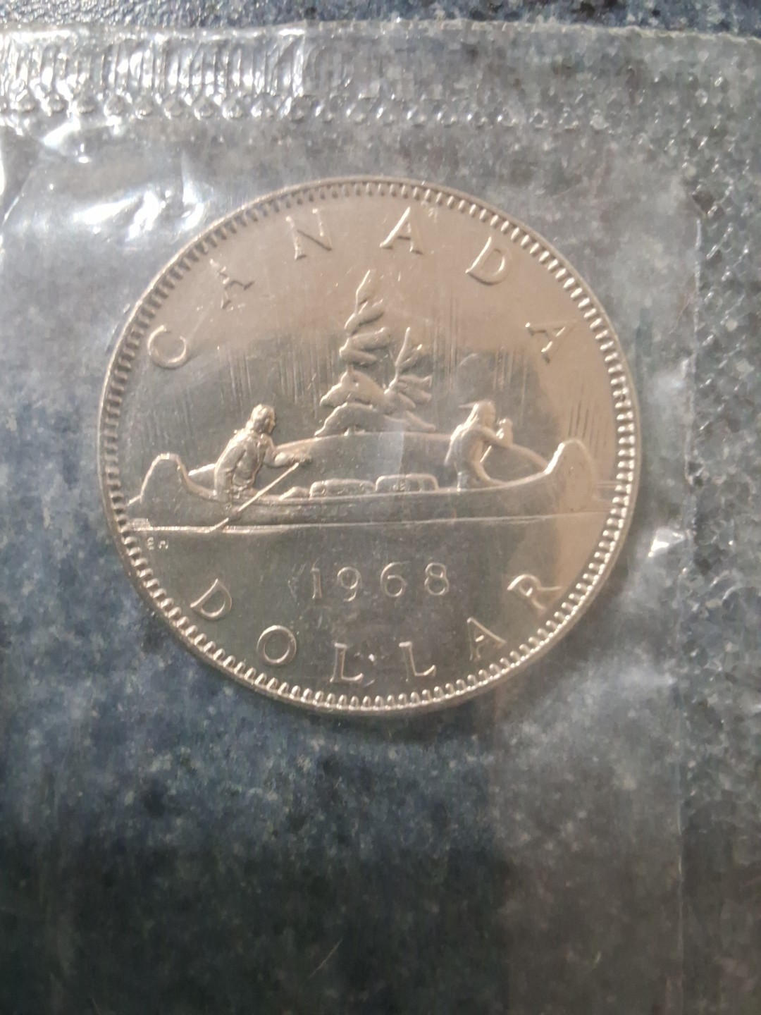 1968 Canada dollar sealed uncirculated voyageur canoe
