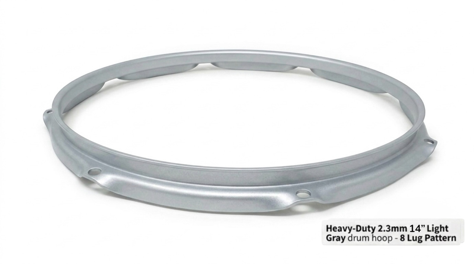 Dolby 14” Gray Hoop 8 Lug 2.3 mm Heavy Duty Triple Flange