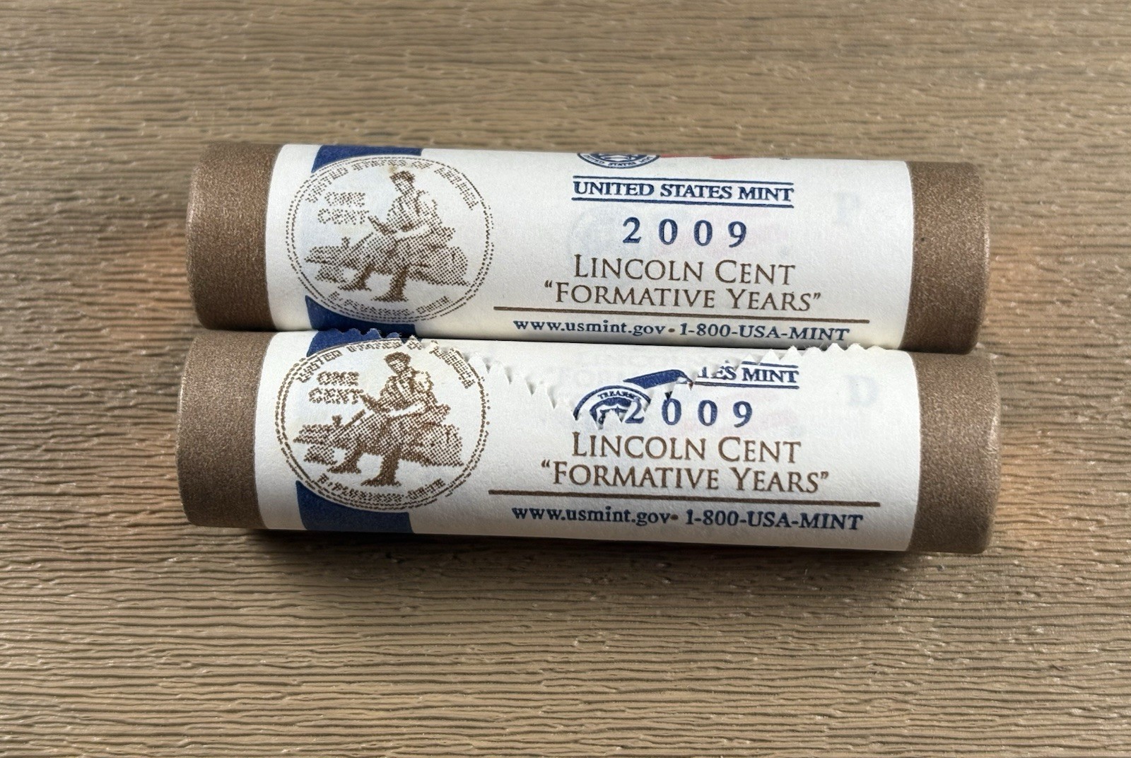 2009 P&D Rolls Lincoln Cent/Penny Formative Years US Mint Wrapped LP2