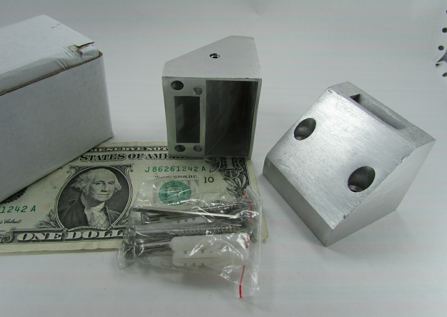 Pair of Unknown Aluminum Blocks, Sensor Housings? Commercial Door Hardware?