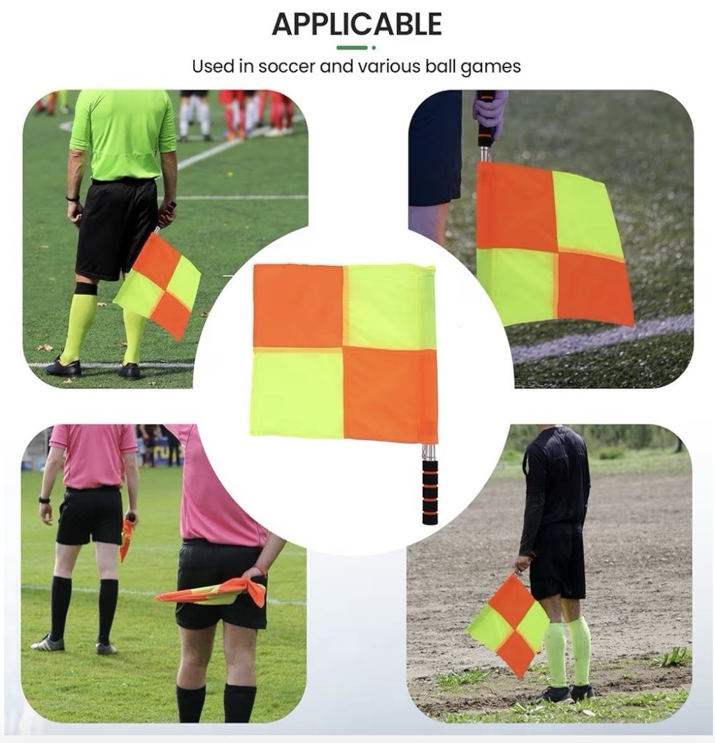 EIMSOAH Soccer Referee Flags w/ bag, Linesman Flag