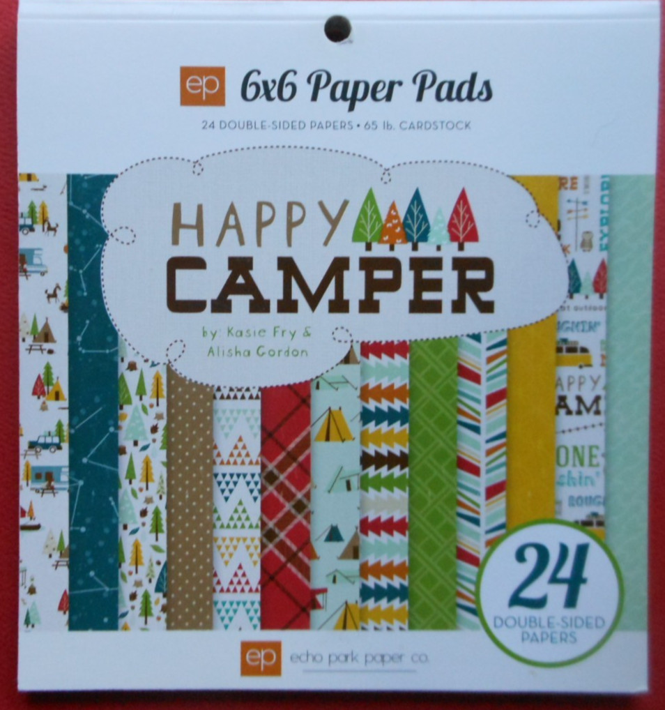 Echo Park Happy Camper 6x6 Paper Pad 24 Double-Sided Papers