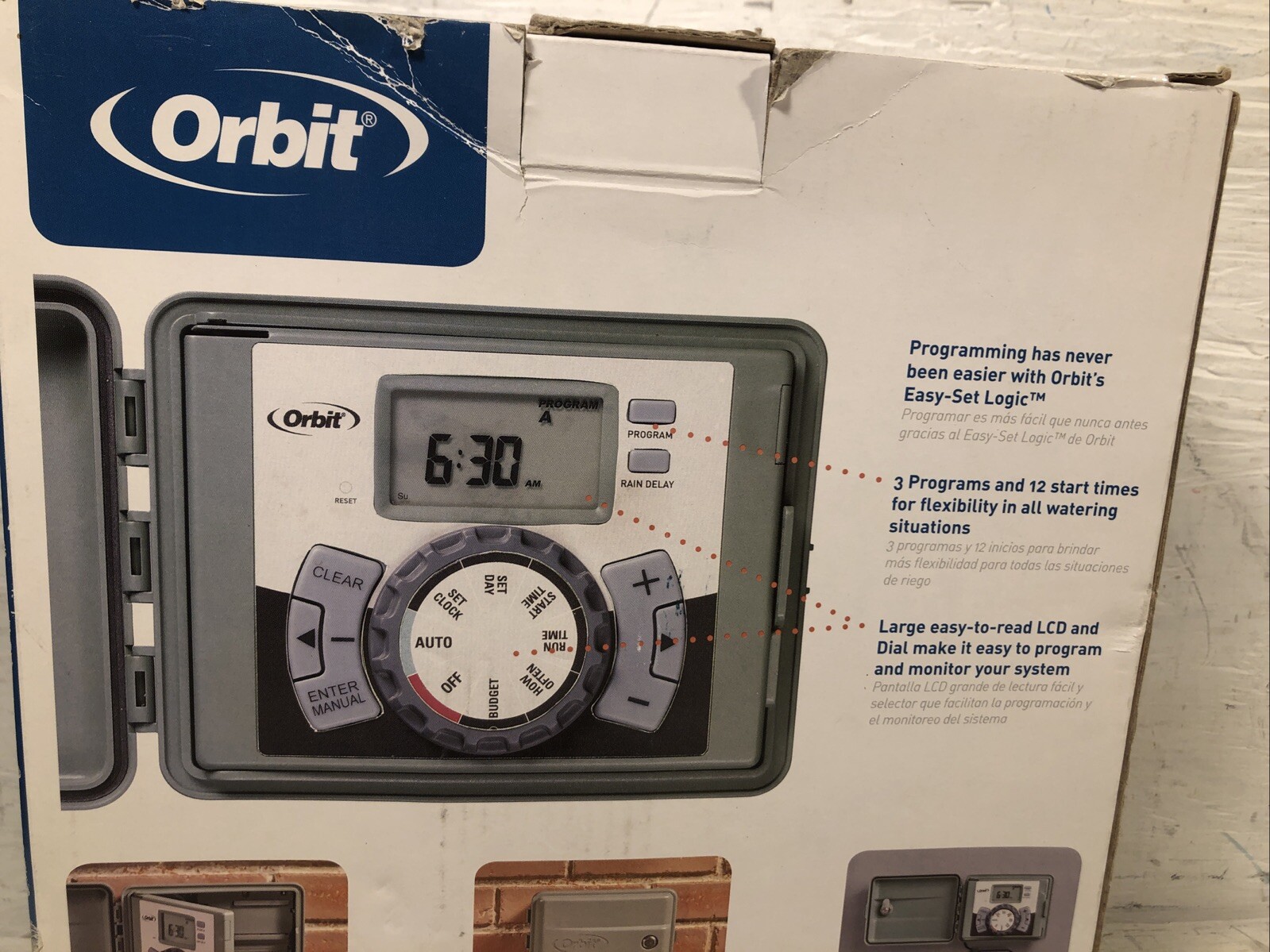 Orbit 57896 Easy-Set Logic Lawn Sprinkler Timer 6-Station 3 Programs All Weather