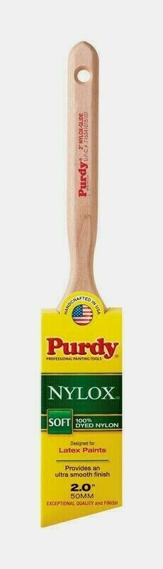 Purdy NYLOX Glide 2" ANGLE Paint Brush DuPont Ultra Smooth For Latex 144152220